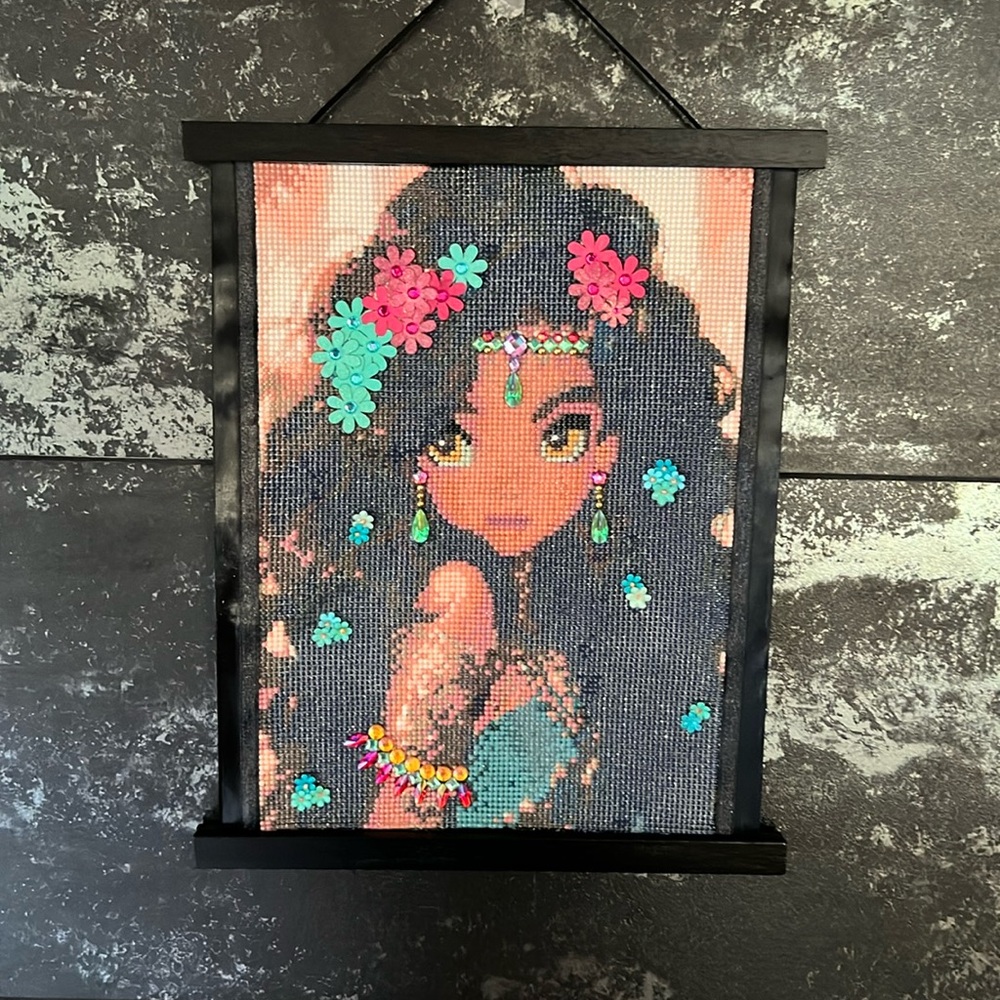 Customized Framed Art-Diamond Painting-Young Jasmine